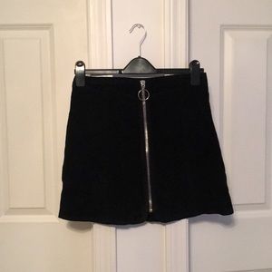 Zara Black Suede Mini Skirt
